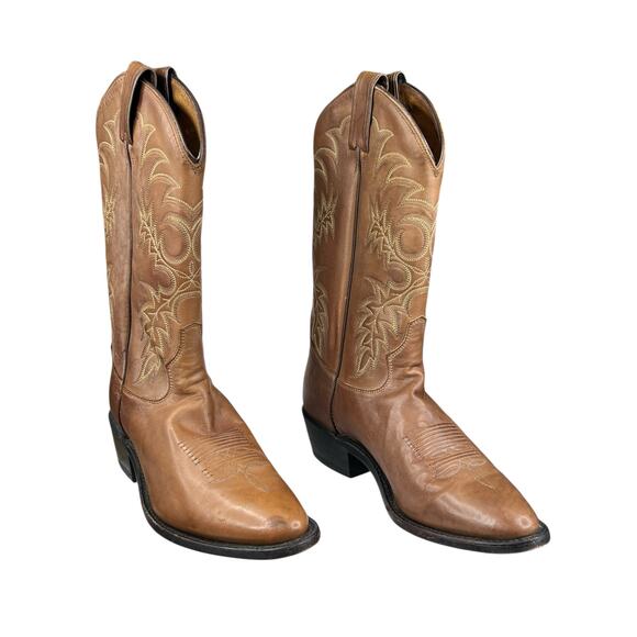 Tony Lama Mens Stallion Brown Leather Western Cowboy Boot Size US 8.5 D main image 5